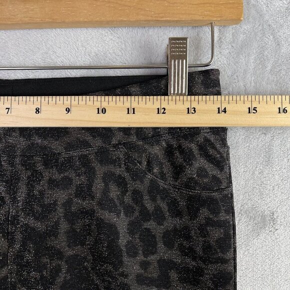 Sanctuary x Anthropologie Runway Shimmer Leggings Pants Women's Small Leopard - Picture 6 of 16